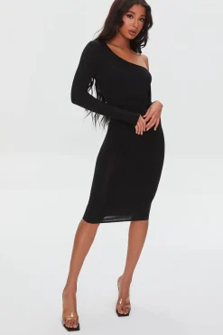 Cutout One-Shoulder Bodycon Dress