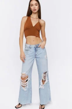 Cutout One-Shoulder Crop Top
