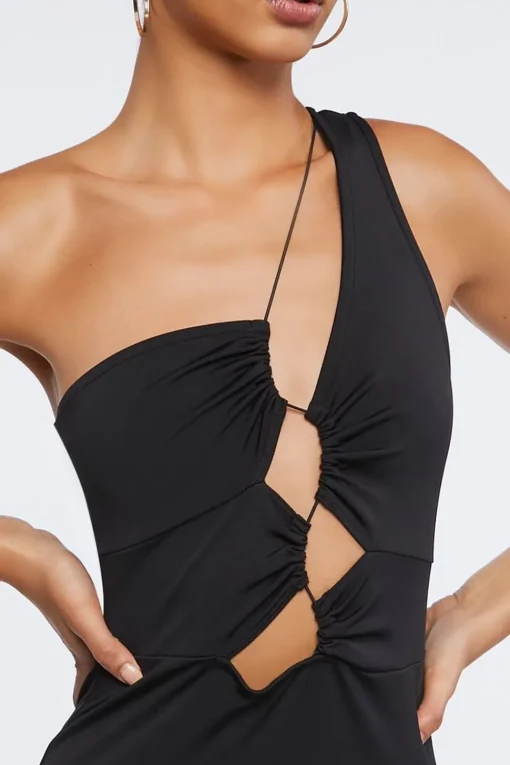 Cutout One-Shoulder Mini Dress