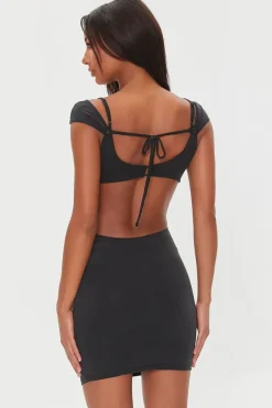 Cutout O-Ring Bodycon Mini Dress