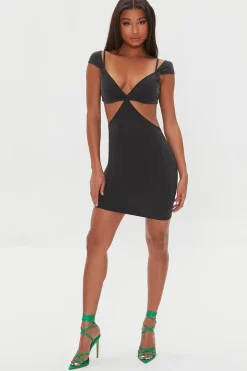 Cutout O-Ring Bodycon Mini Dress