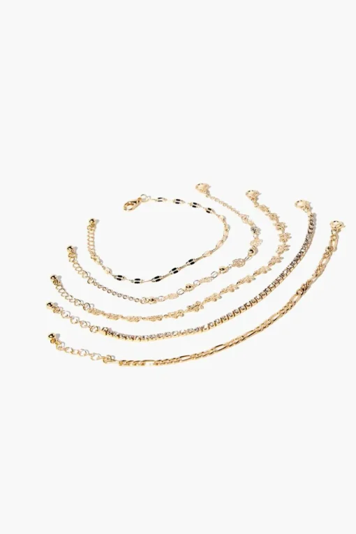 Cutout Rose & Butterfly Bracelet Set