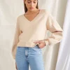 Cutout Self-Tie Sweater