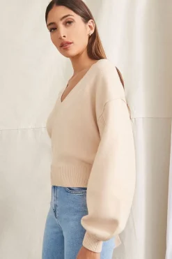 Cutout Self-Tie Sweater