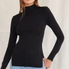 Cutout Side-Slit Sweater
