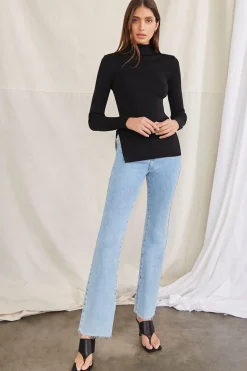 Cutout Side-Slit Sweater
