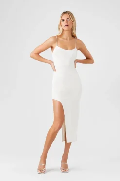 Cutout Slit Cami Midi Dress