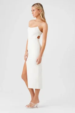 Cutout Slit Cami Midi Dress