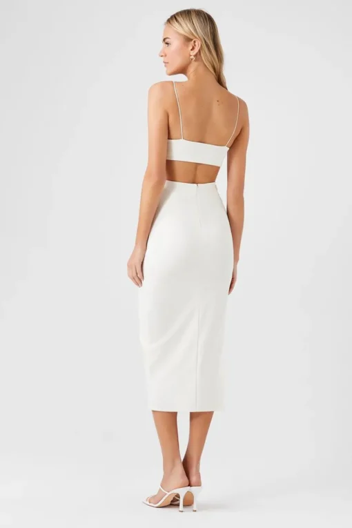 Cutout Slit Cami Midi Dress