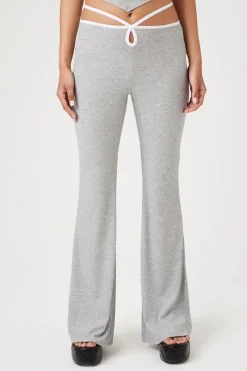 Cutout Strappy Flare Pants