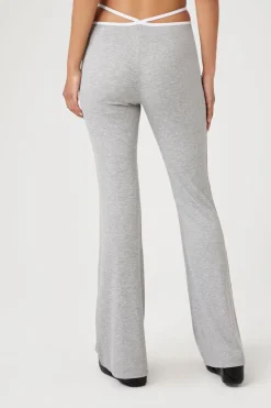 Cutout Strappy Flare Pants
