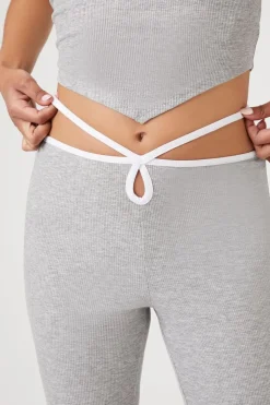 Cutout Strappy Flare Pants