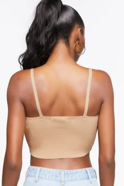 Cutout Sweater-Knit Cropped Cami