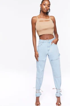 Cutout Sweater-Knit Cropped Cami