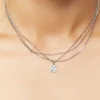 Cz Layered Pendant Necklace