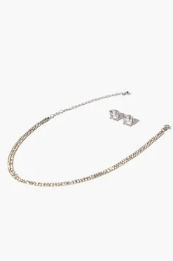 Cz Necklace & Stud Earring Set