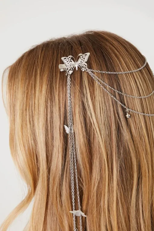 Dangling Butterfly Hair Chain