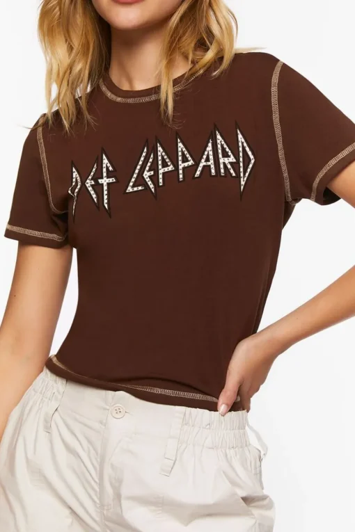 Def Leppard Studded Graphic Baby Tee