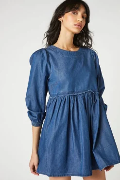 Denim Babydoll Dress