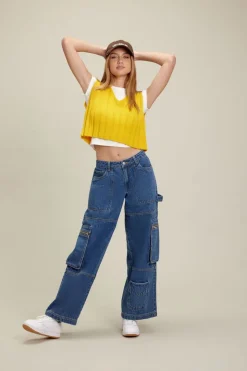 Denim Cargo Jeans