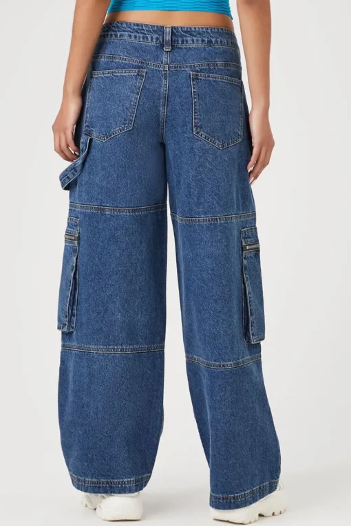 Denim Cargo Jeans