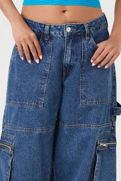 Denim Cargo Jeans