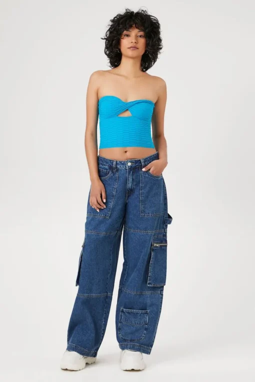 Denim Cargo Jeans