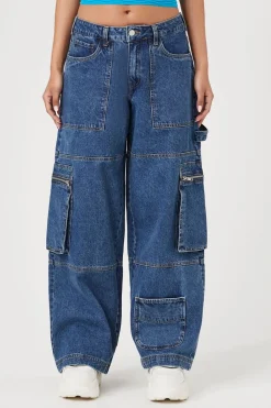 Denim Cargo Jeans