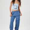 Denim Cargo Joggers