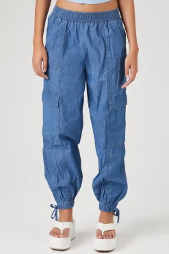 Denim Cargo Joggers