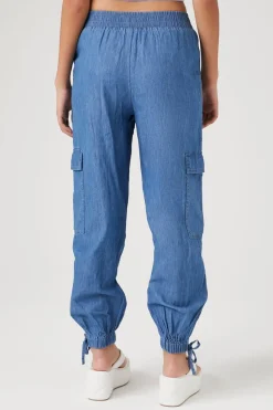 Denim Cargo Joggers