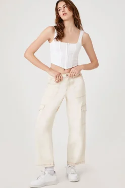 Denim Cargo Pants