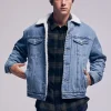 Denim Faux Shearling Jacket