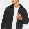 Denim Faux Shearling Jacket