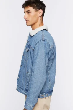 Denim Faux Shearling Jacket