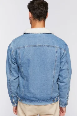 Denim Faux Shearling Jacket
