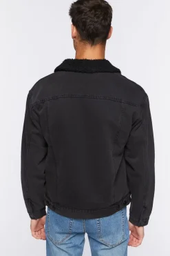 Denim Faux Shearling Jacket