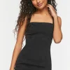Denim Lace-Up Mini Dress