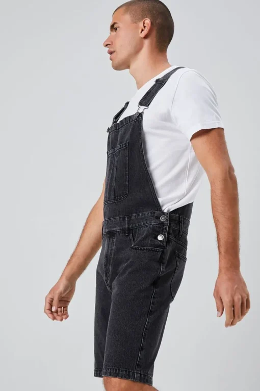 Denim Overall Shorts