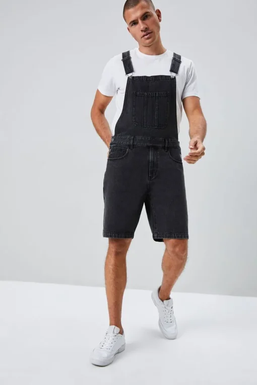 Denim Overall Shorts