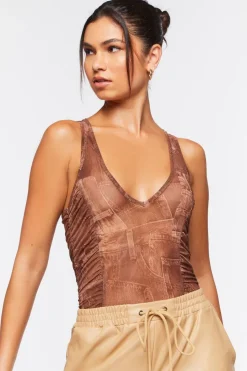 Denim Print Bodysuit