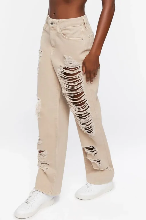 Destroyed 90S-Fit Straight Jeans