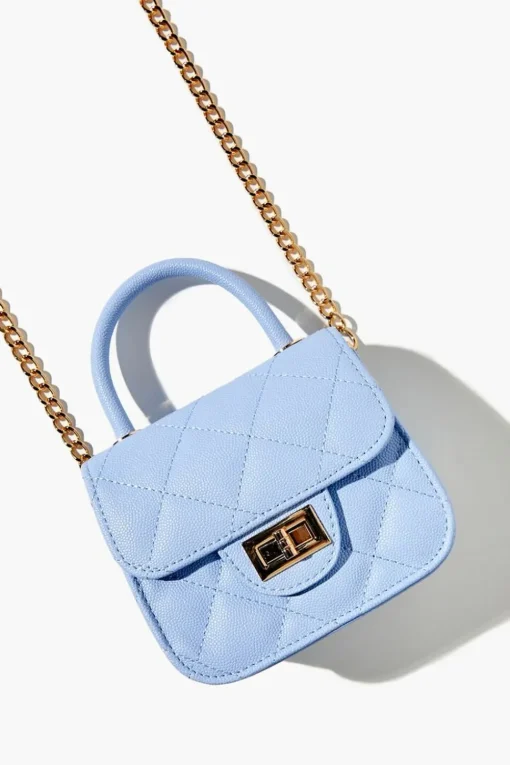 Diamond-Quilted Mini Crossbody Bag