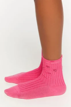 Distressed Crew Socks