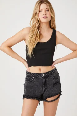 Distressed Denim Hot Shorts
