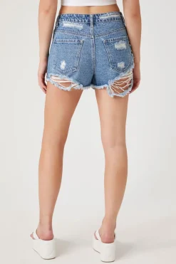 Distressed Denim Hot Shorts