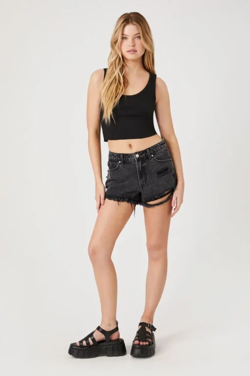 Distressed Denim Hot Shorts