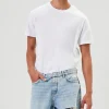 Distressed Denim Shorts