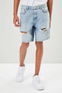 Distressed Denim Shorts