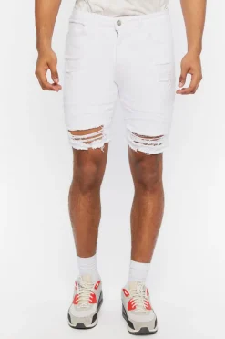 Distressed Denim Shorts